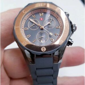 MICHELE Tahitian Jelly Bean Gray Rose
Gold 40mm Watch